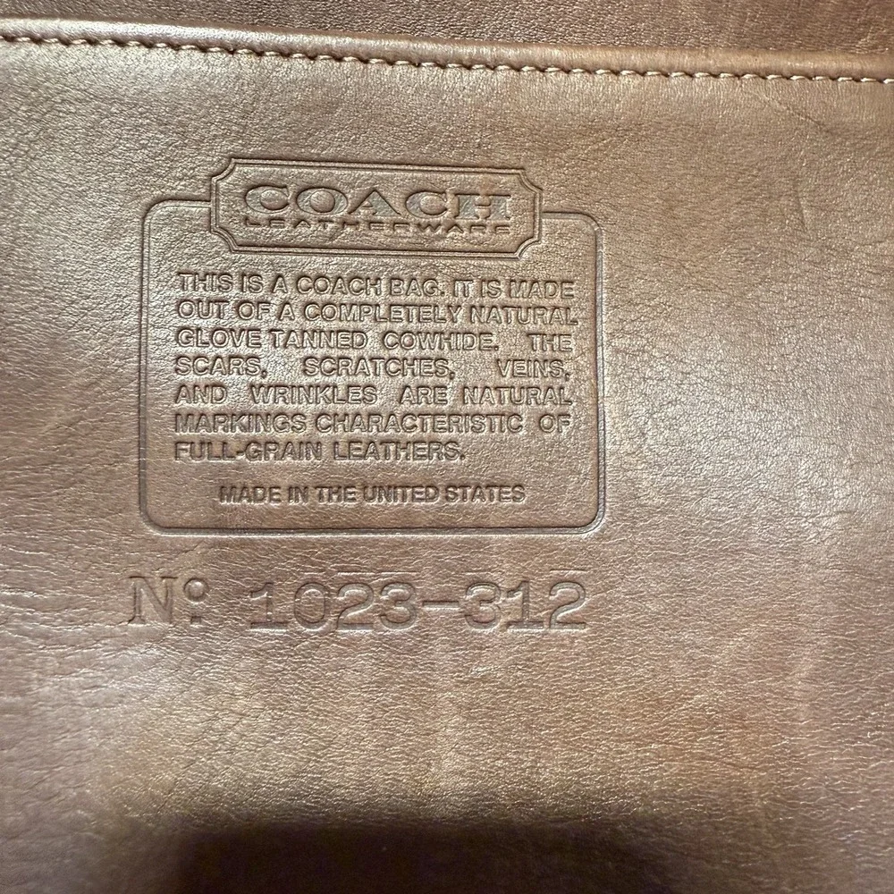 Vintage Coach Monroe‎ Glovetanned Leather Briefcase Crossbody Mahogany 312 - Picture 15 of 16